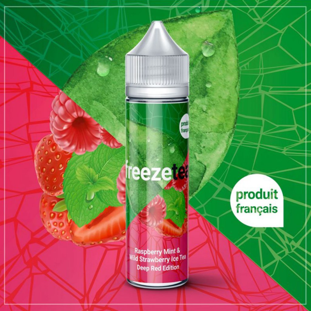 Raspberry mint & wild strawberry ice tea - FREEZE TEA - 50ml Raspberry mint & wild strawberry ice tea - FREEZE TEA - 50ml