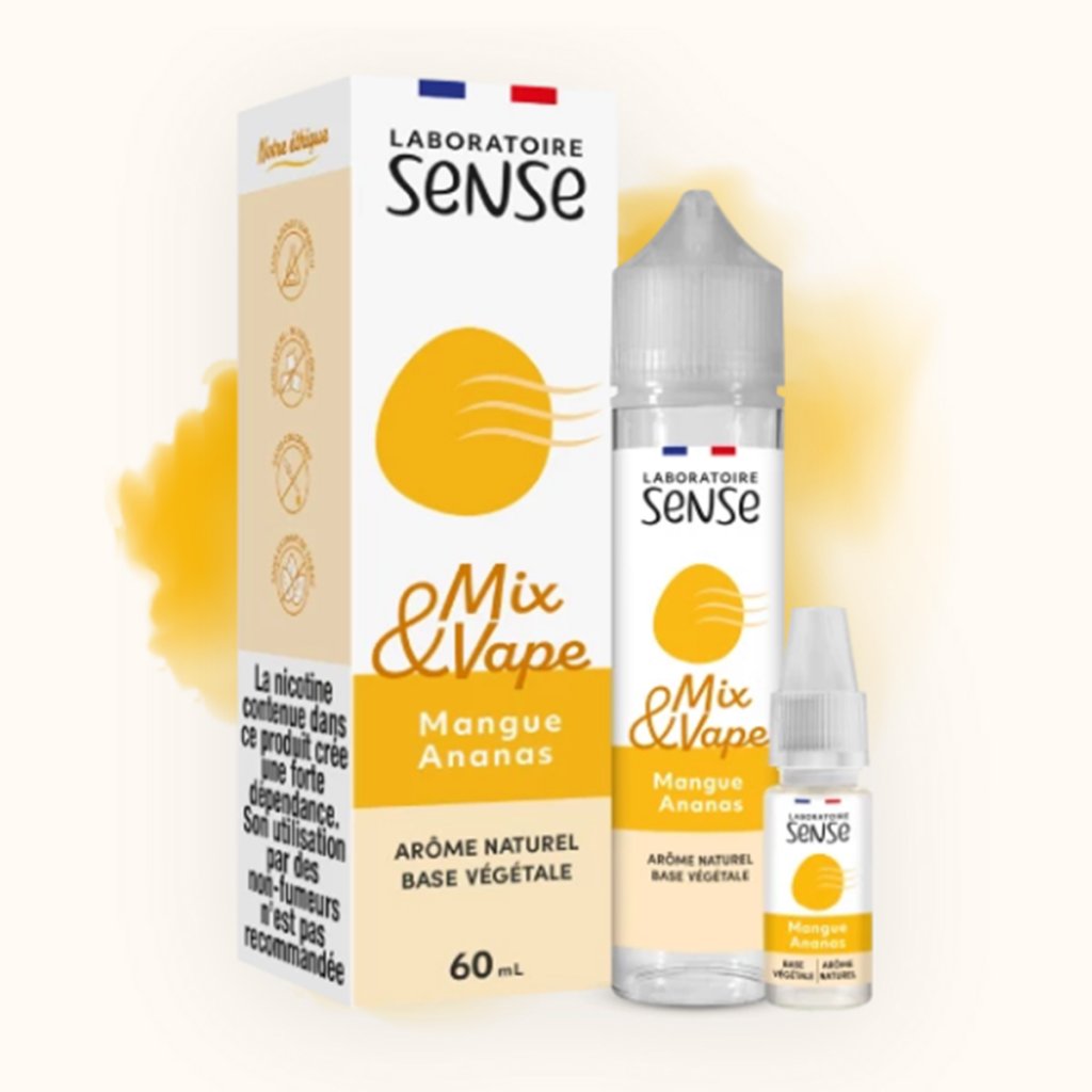 Mangue ananas - MIX & VAPE - SENSE - 60ml Mangue ananas - MIX & VAPE - SENSE - 60ml
